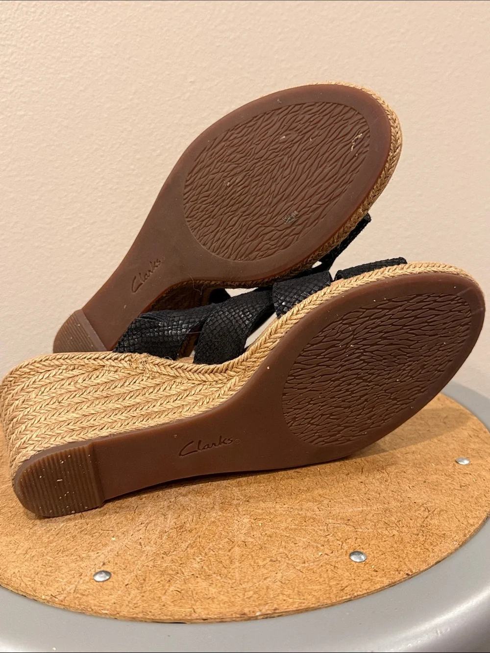 Clark’s Lafley Krissy Espadrille Wedge Sandal Size 8